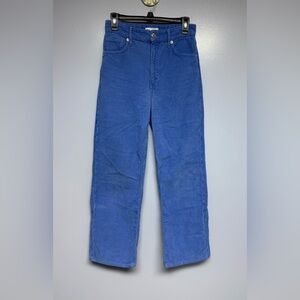 Zara high rise wide leg corduroy pants in Vibrant Blue women’s size 4
